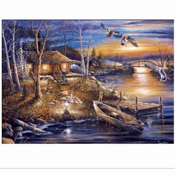 Jigsaw Puzzle Great American Puzzle Factory Rustic Droppin' in 1000pc NEW SEALED - Picture 2 of 6